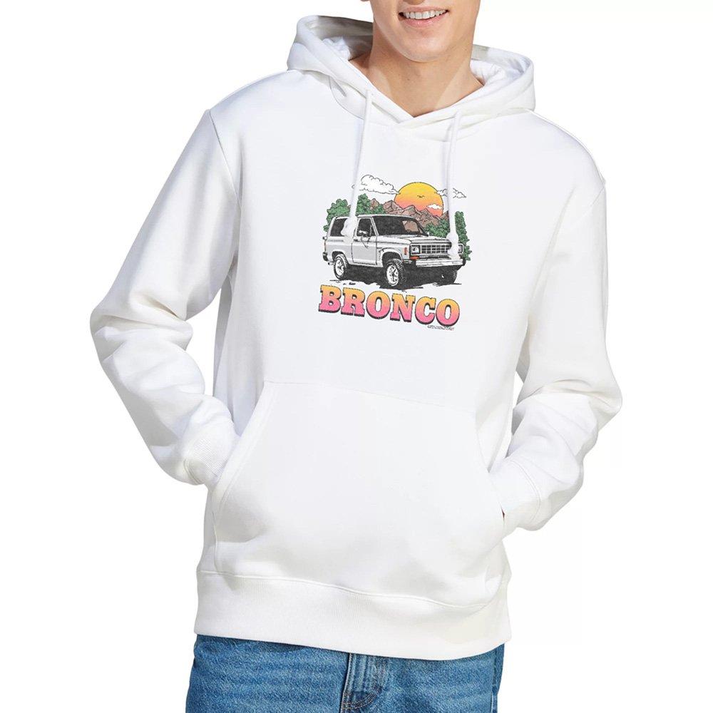 White - Ford - Ford Bronco In The Mountains Hoodie White - 1
