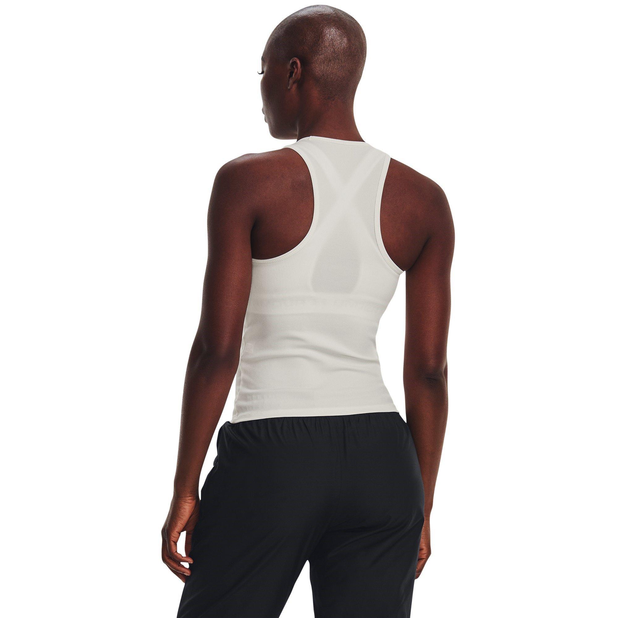 Ivory/Black - Under Armour - Project Rock Rib Tank Womens - 3