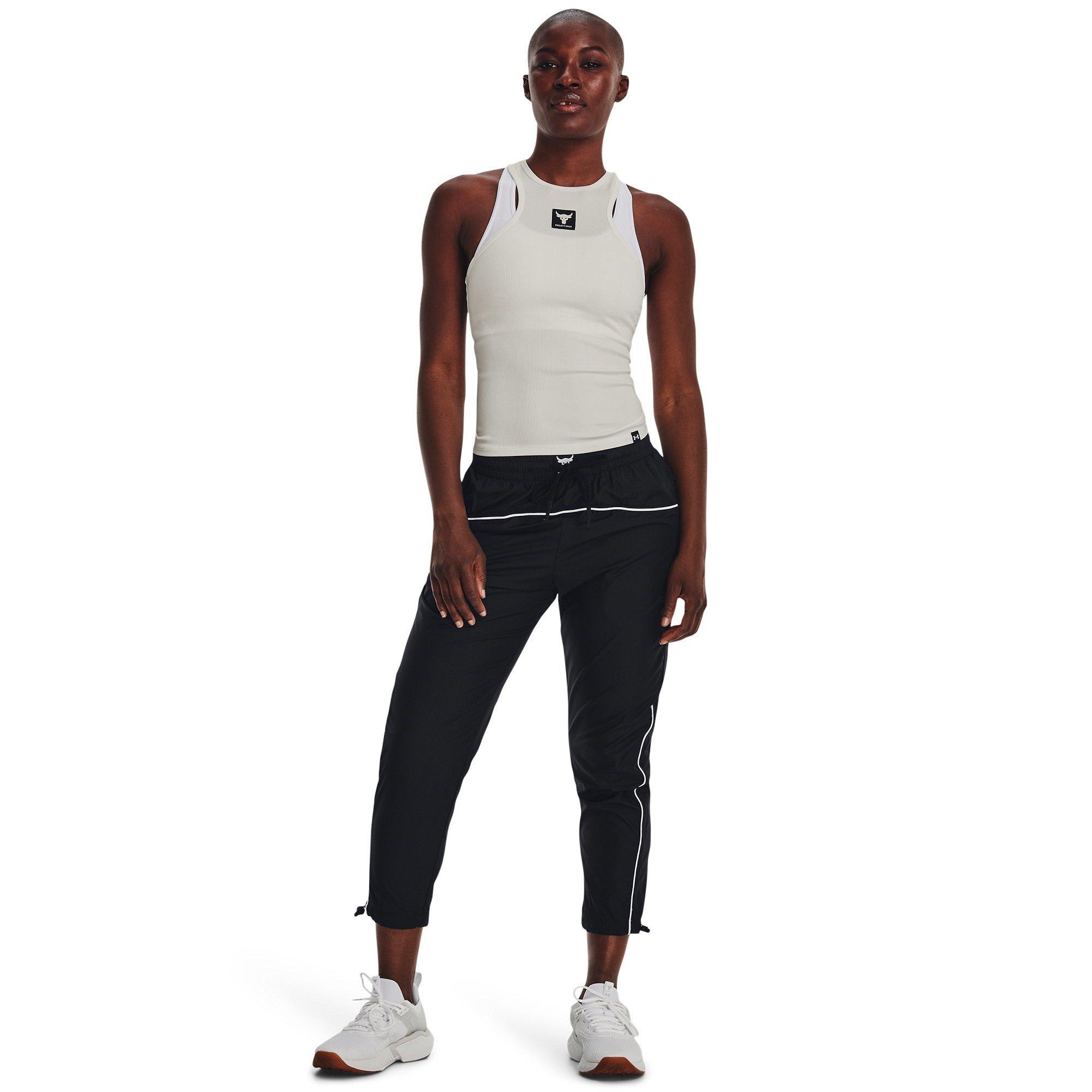 Ivory/Black - Under Armour - Project Rock Rib Tank Womens - 4