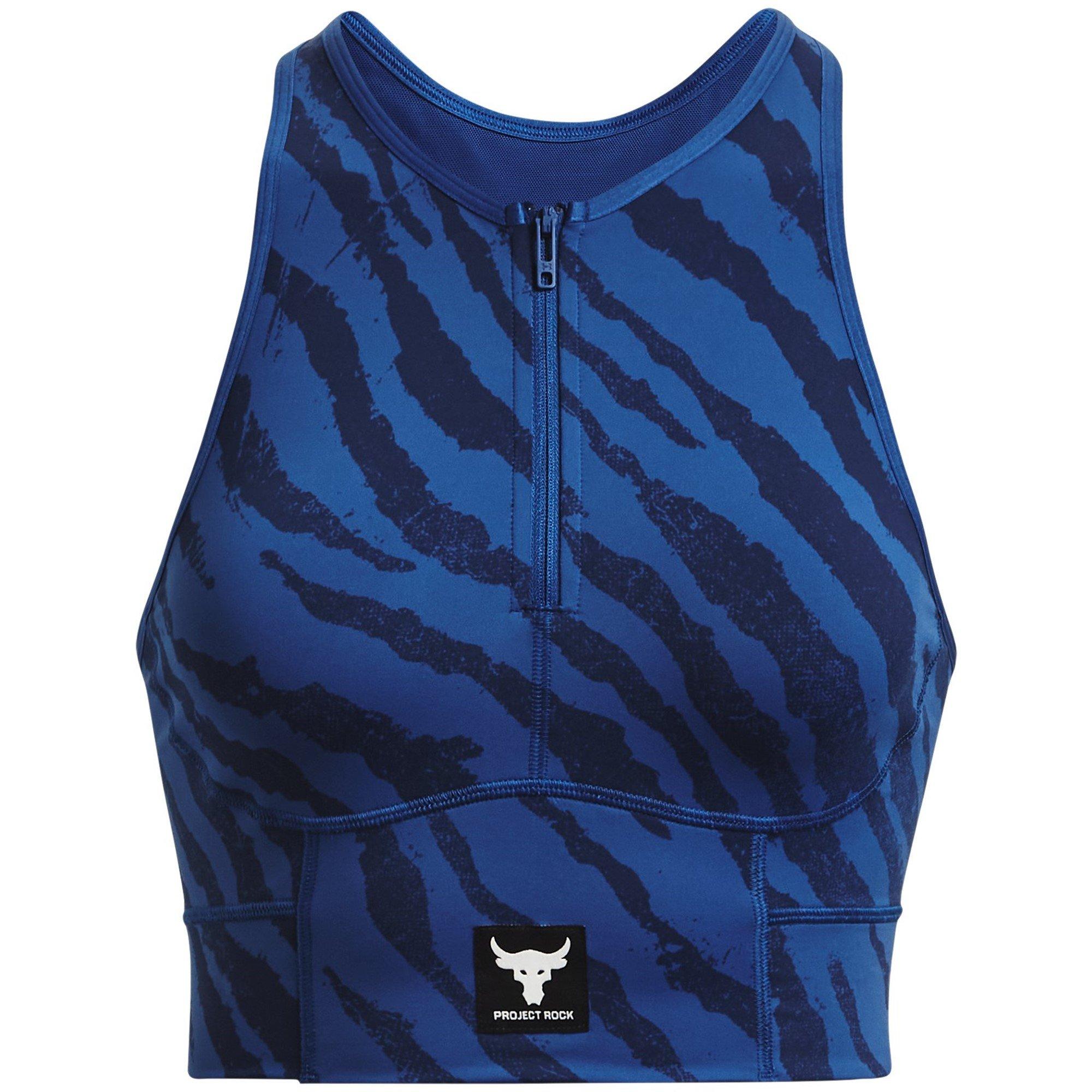 Under Armour Women's Project Rock Meridian Zip Tank Top - Blue Mirage - 8 (XS)