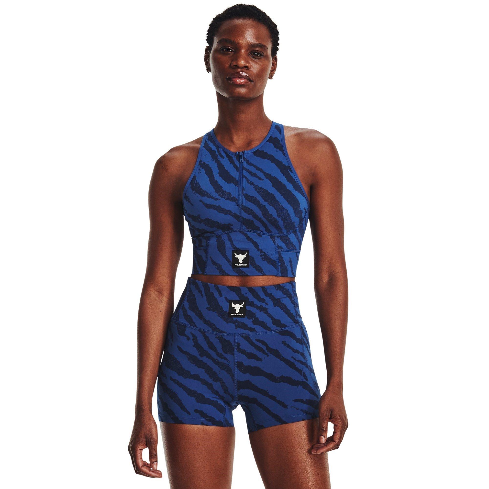 Blue Mirage - Under Armour - Project Rock Meridian Zip Tank Top Women's - 2