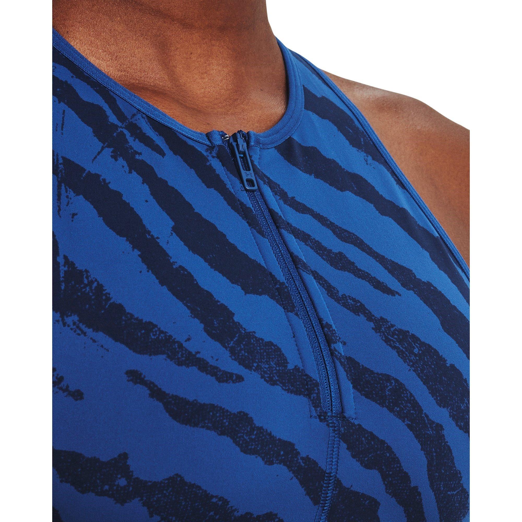 Blue Mirage - Under Armour - Project Rock Meridian Zip Tank Top Women's - 5