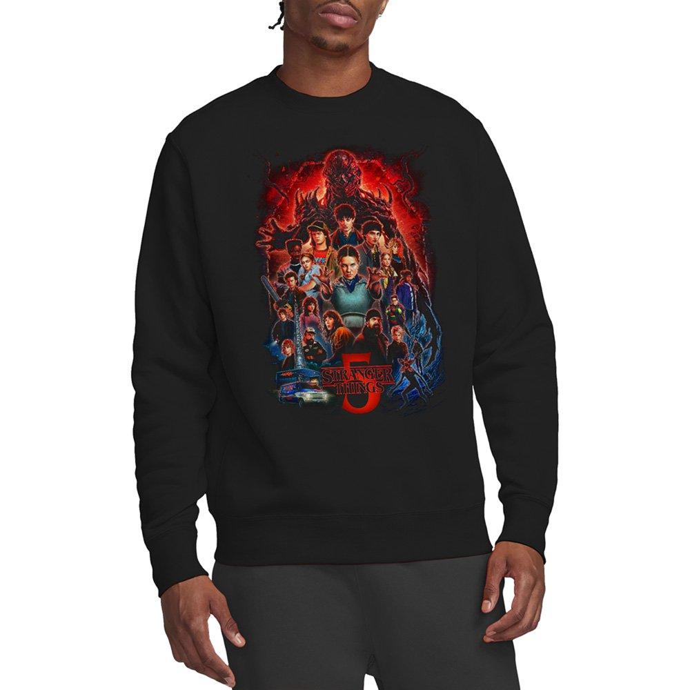 Black - Stranger Things - Stranger Things 5 Poster Sweatshirt Black - 1