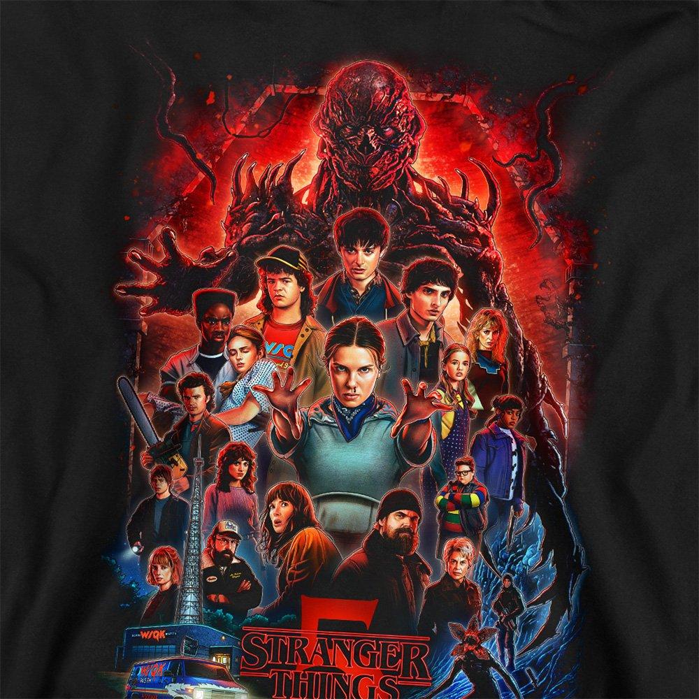 Black - Stranger Things - Stranger Things 5 Poster Sweatshirt Black - 2