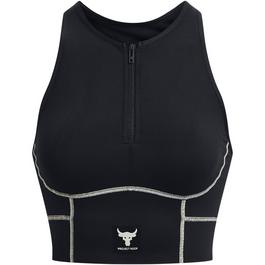 Under Armour UA Project Rock Meridian Zip Gym Tank Top Womens