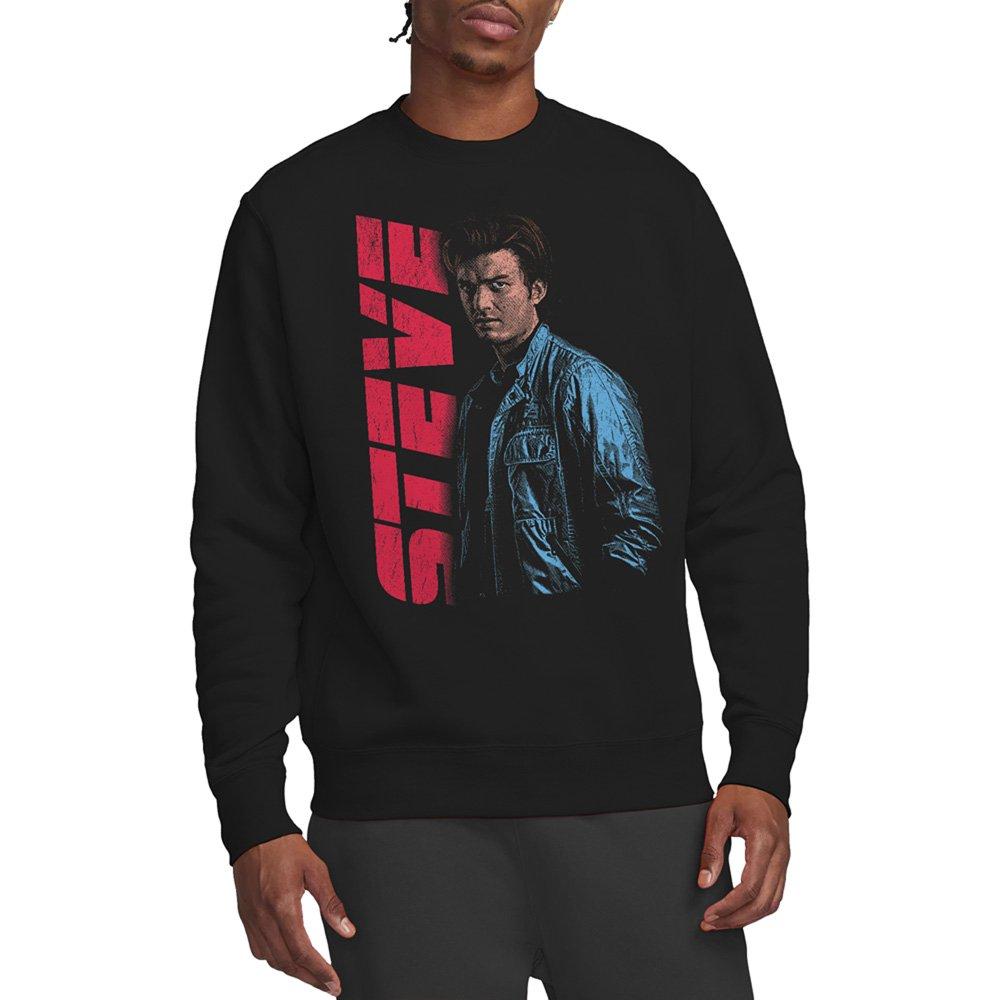 Black - Stranger Things - Stranger Things Steve Neo Homage Sweatshirt Black - 1