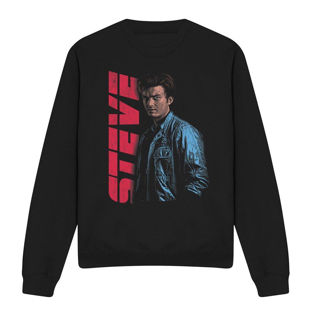 Black - Stranger Things - Stranger Things Steve Neo Homage Sweatshirt Black - 4