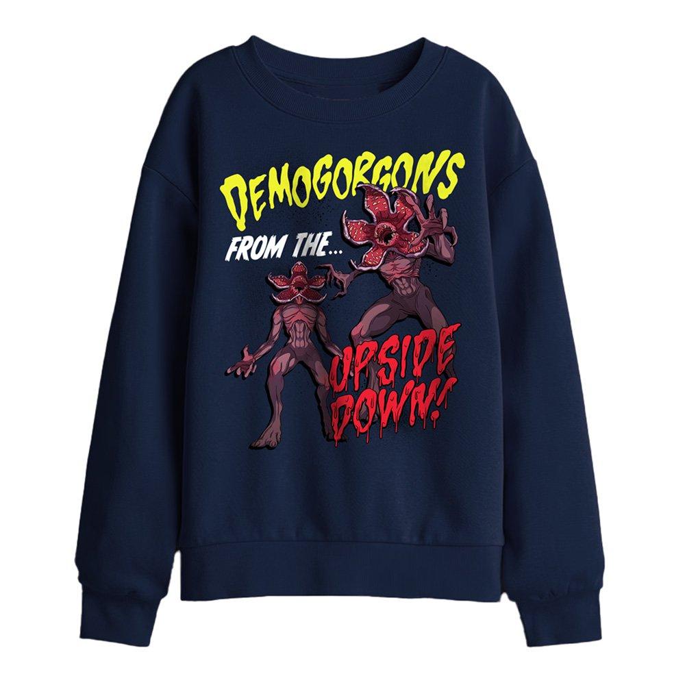 Navy - Stranger Things - Stranger Things Demogorgon Badges Kids Sweatshirt - 1