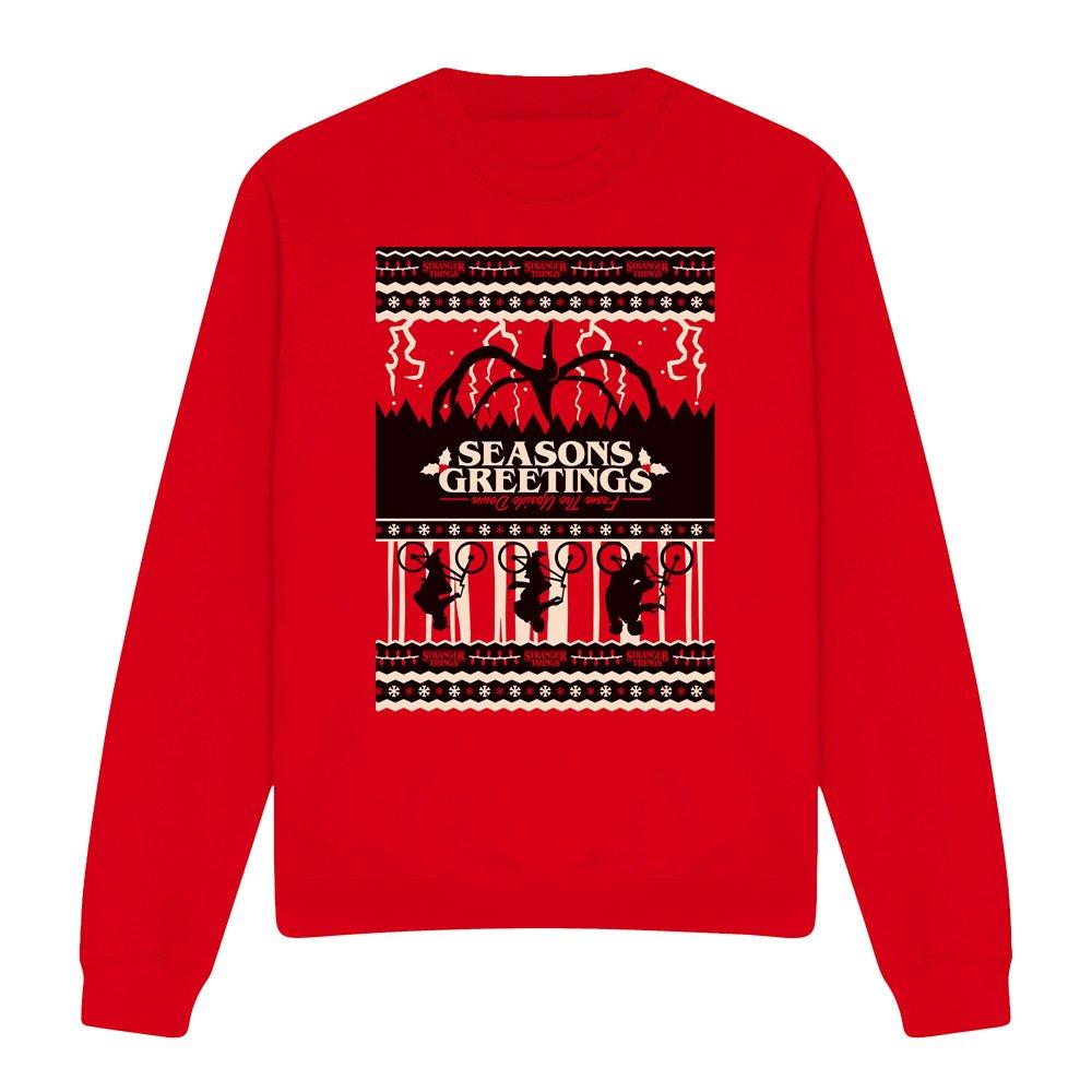 Red - Stranger Things - Stranger Things Fair Isle Christmas Sweatshirt Re - 4