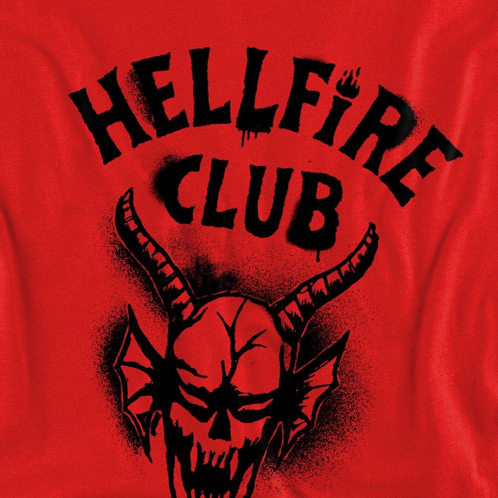 Red - Stranger Things - Stranger Things Hellfire Spray Logo Sweatshirt Re - 2