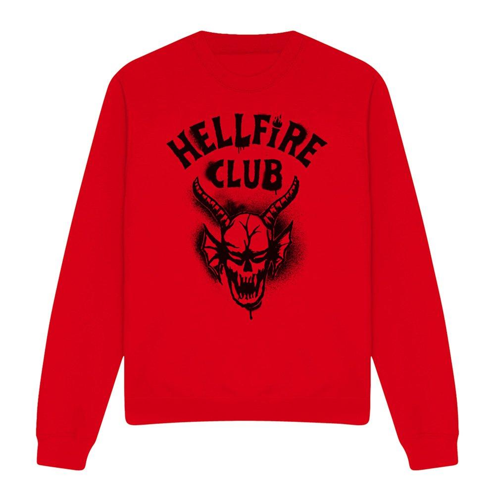 Red - Stranger Things - Stranger Things Hellfire Spray Logo Sweatshirt Re - 4