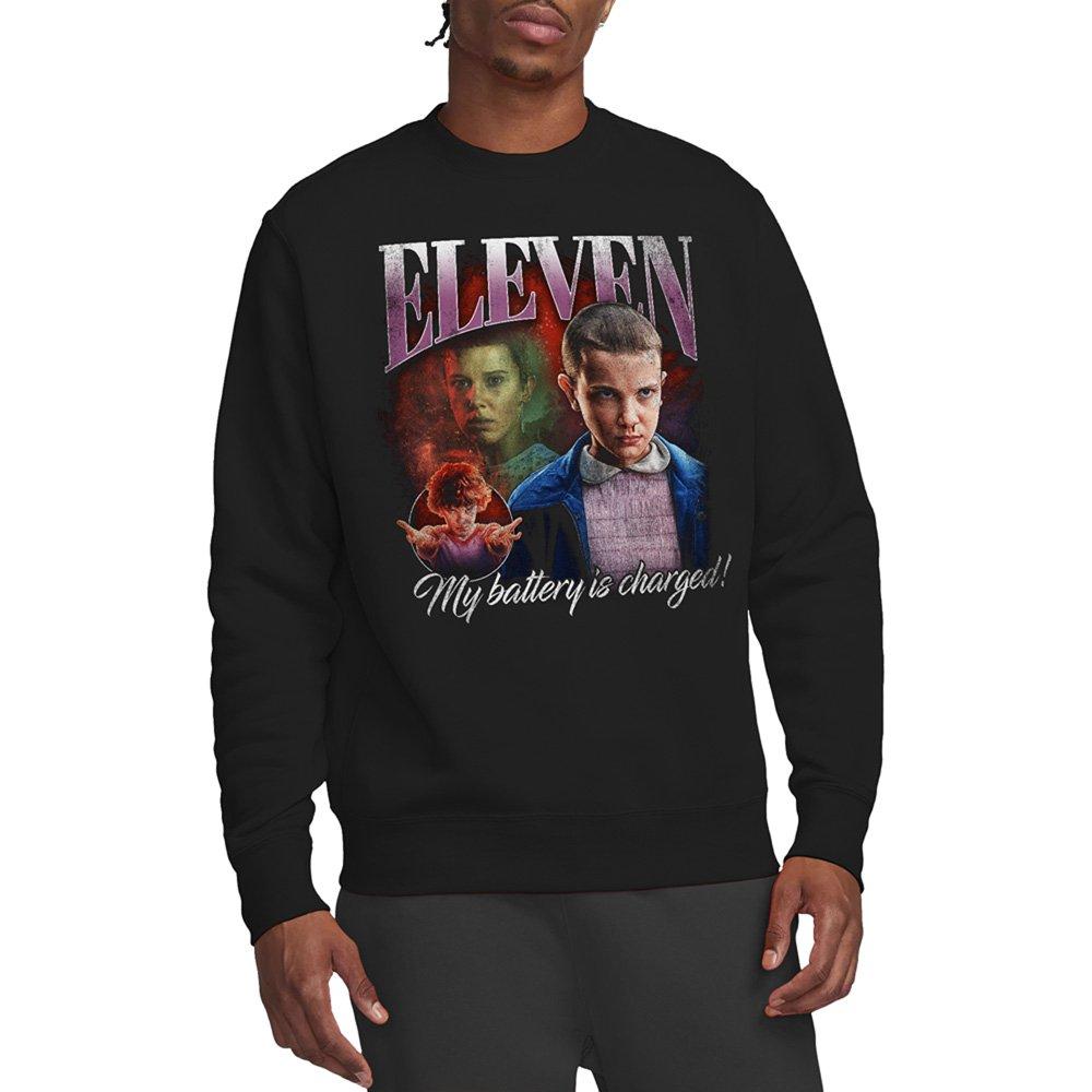 Black - Stranger Things - Stranger Things Eleven Homage Sweatshirt Black - 1