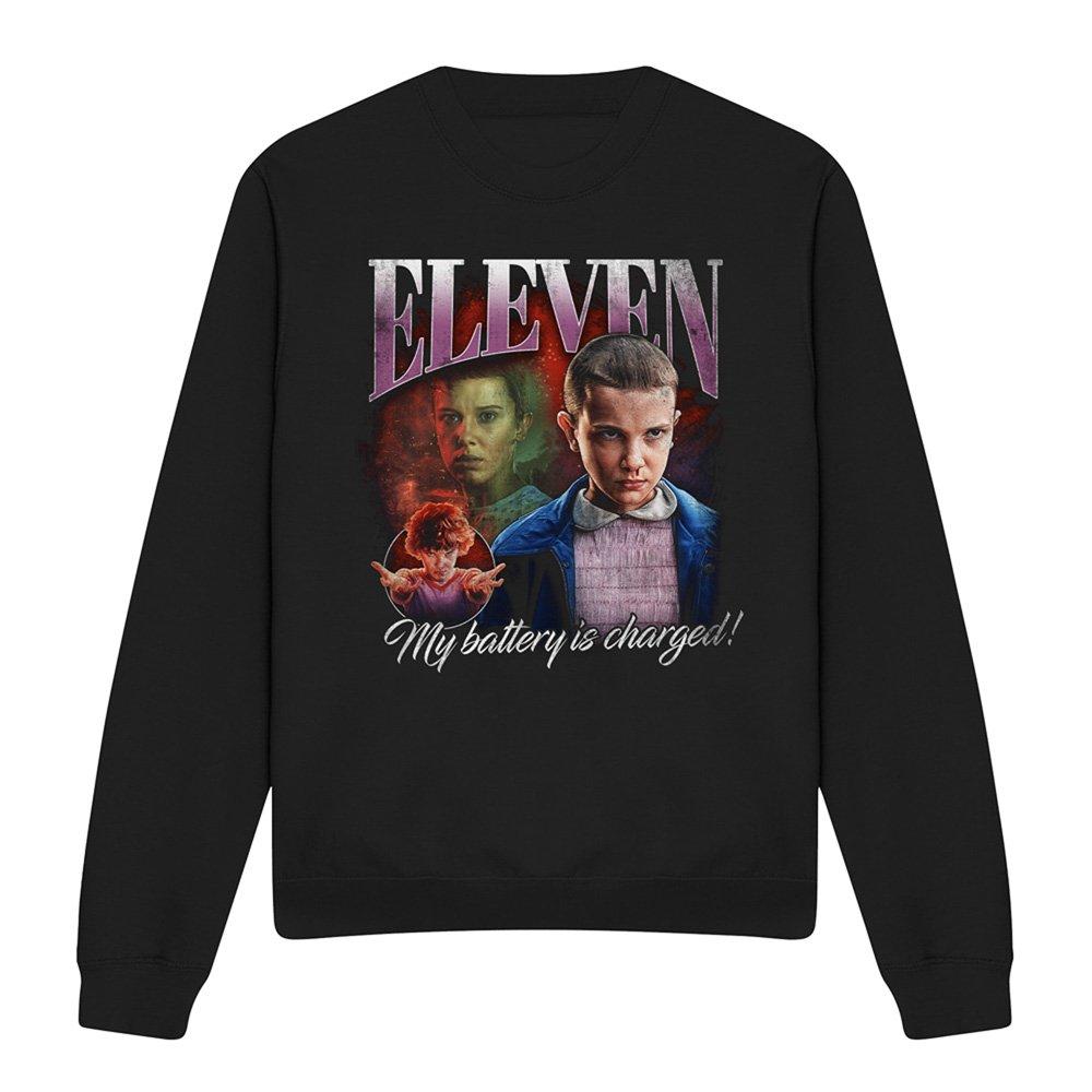 Black - Stranger Things - Stranger Things Eleven Homage Sweatshirt Black - 4