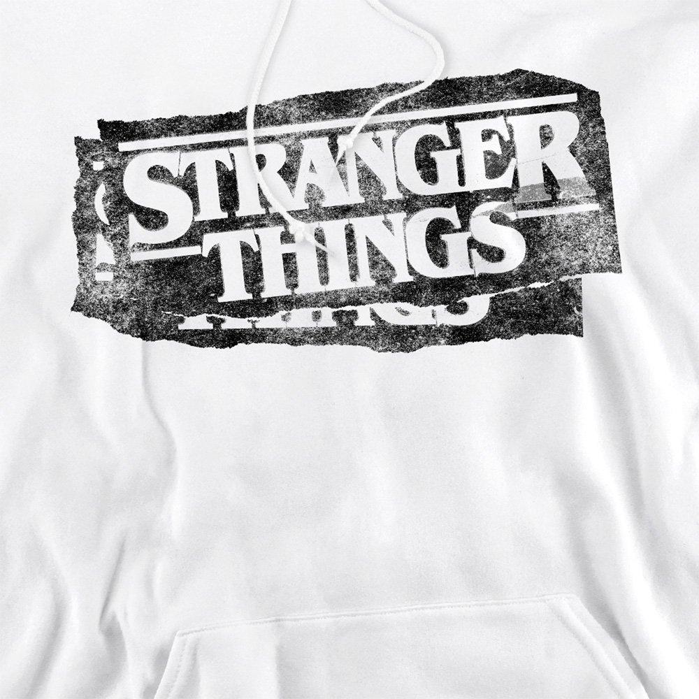 White - Stranger Things - Stranger Things Punk Logo Hoodie White - 2