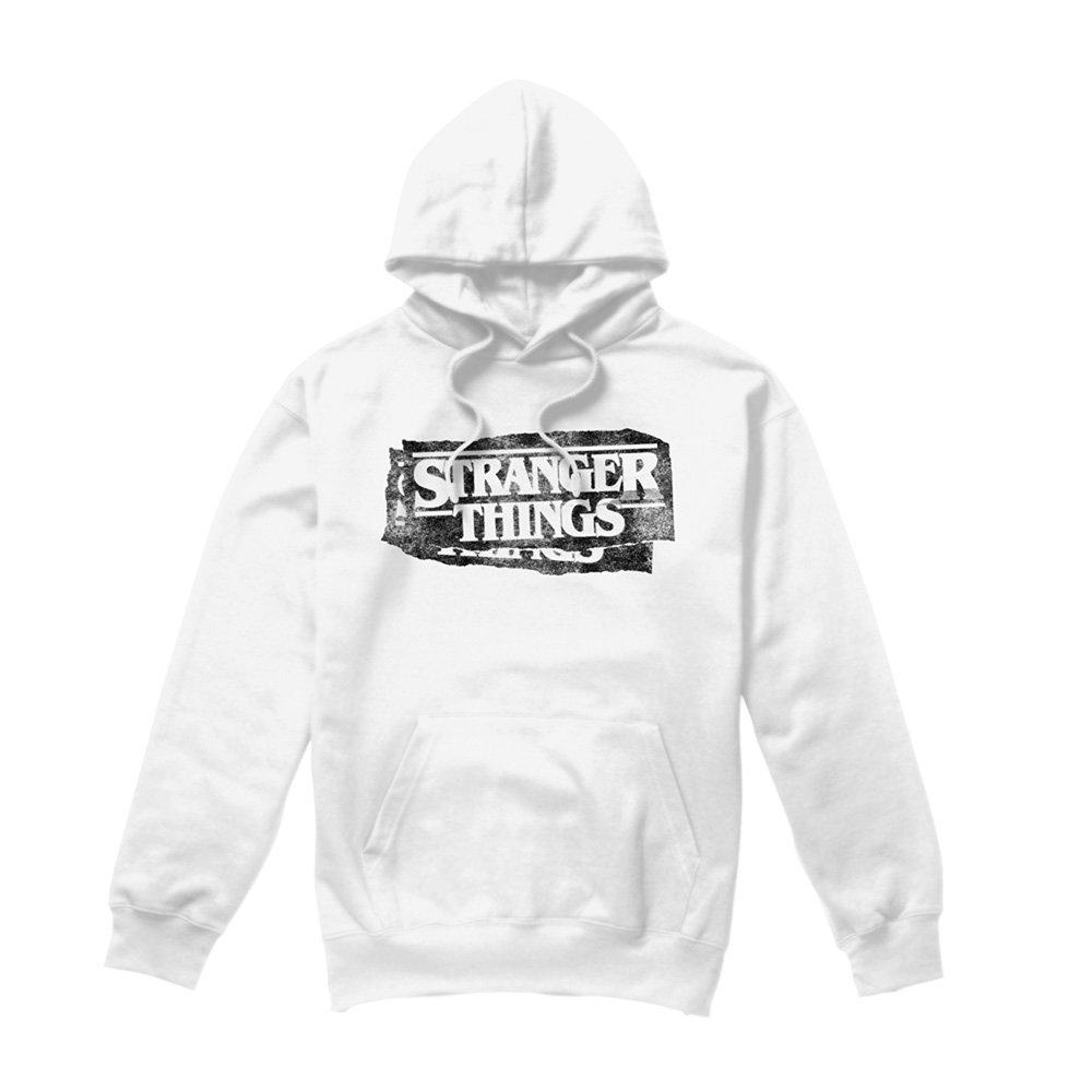 White - Stranger Things - Stranger Things Punk Logo Hoodie White - 4