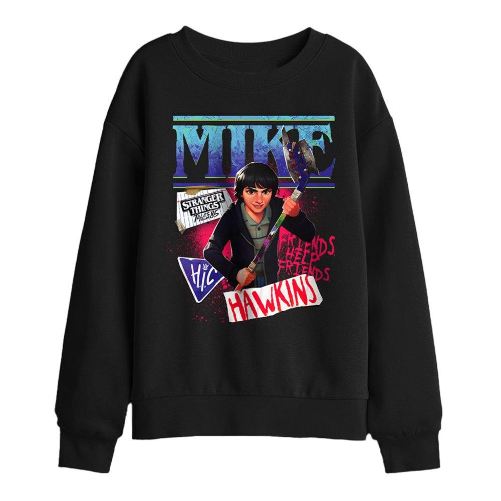 Black - Stranger Things - Stranger Things Tales From 85 Mike Kids Sweatshirt - 1