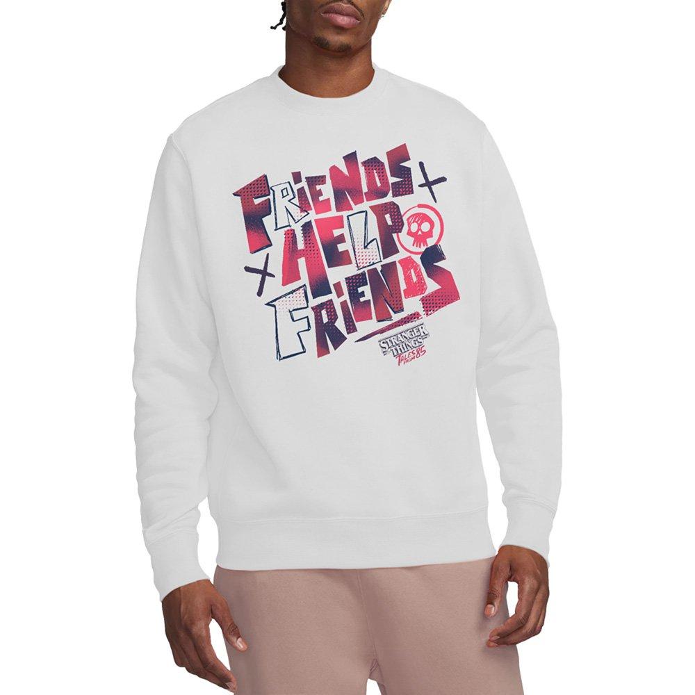 White - Stranger Things - Stranger Things Tales From 85 Friends Help Sweatsh - 1