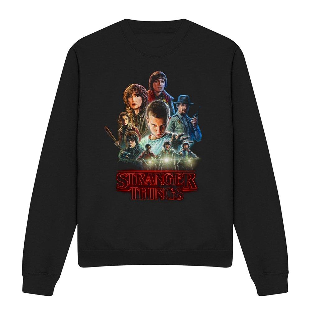 Black - Stranger Things - Stranger Things Season One Poster Sweatshirt Blac - 4
