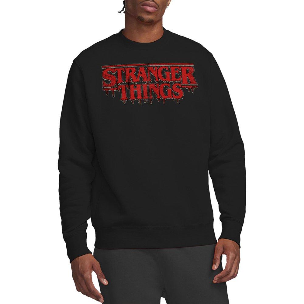 Stranger Things Stranger Things Retro Drippy Logo Sweatshirt Blac