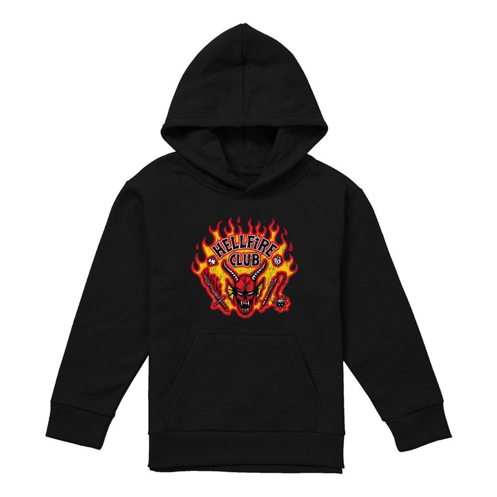 Black - Stranger Things - Stranger Things Hellfire Flames Youth Kids Boy Gir - 1