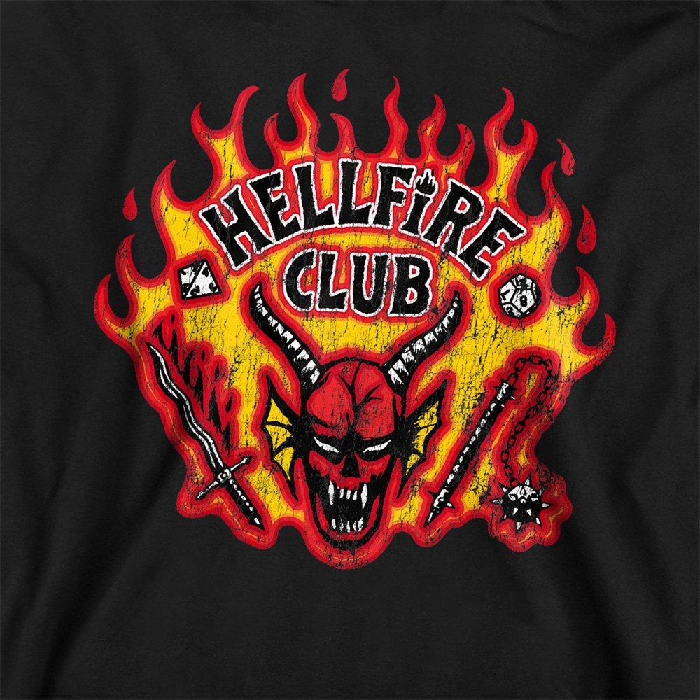 Black - Stranger Things - Stranger Things Hellfire Flames Youth Kids Boy Gir - 2