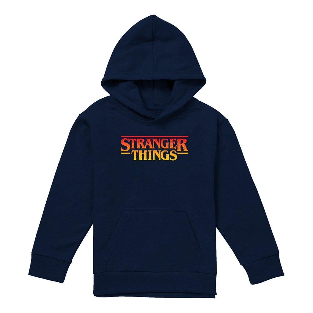 Navy - Stranger Things - Stranger Things Sunset Pixel Logo Youth Kids Boy G - 1