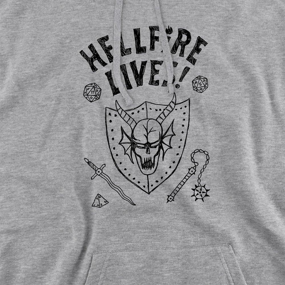 Light Grey - Stranger Things - Stranger Things Hellfire Graduation Hoodie Athlet - 2
