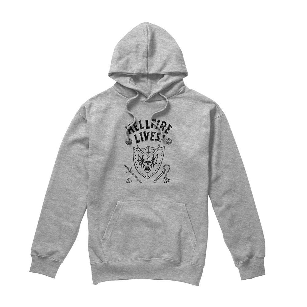 Light Grey - Stranger Things - Stranger Things Hellfire Graduation Hoodie Athlet - 4