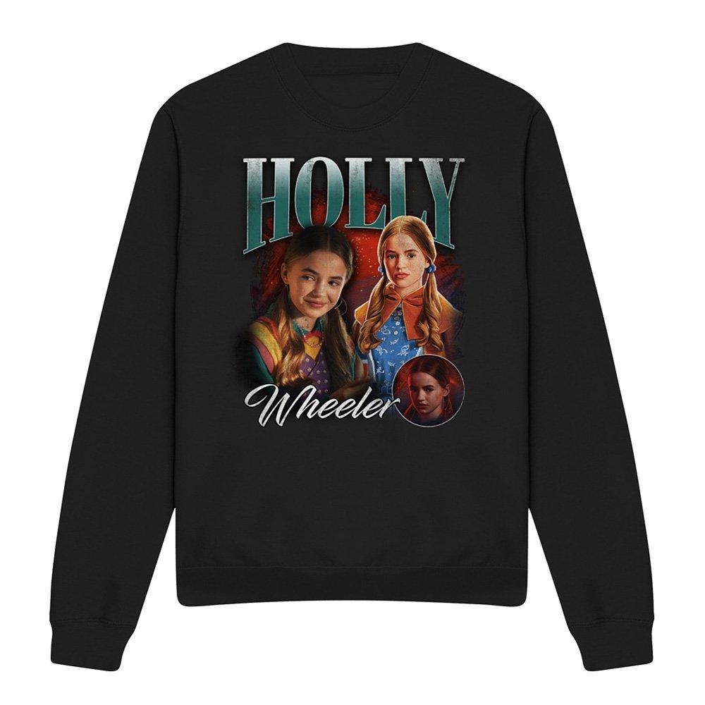 Black - Stranger Things - Stranger Things Holly Homage Sweatshirt Black - 4