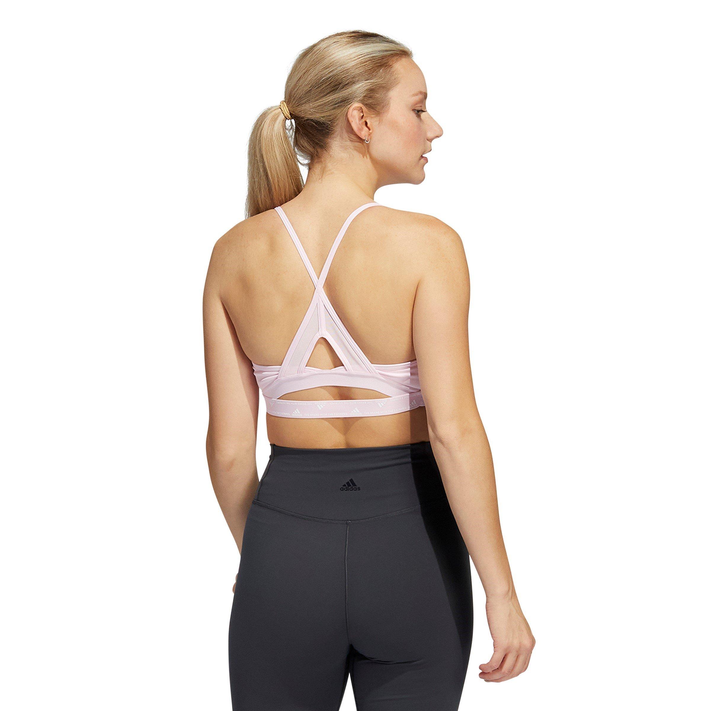 Clear Pink - adidas - Aeroreact Training Light-Support Bra Womens - 5