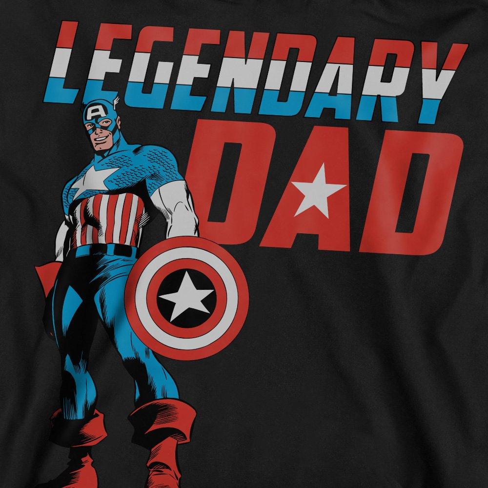 Black - Captain America - Captain America Fathers Day Legendary Dad Sweatsh - 2