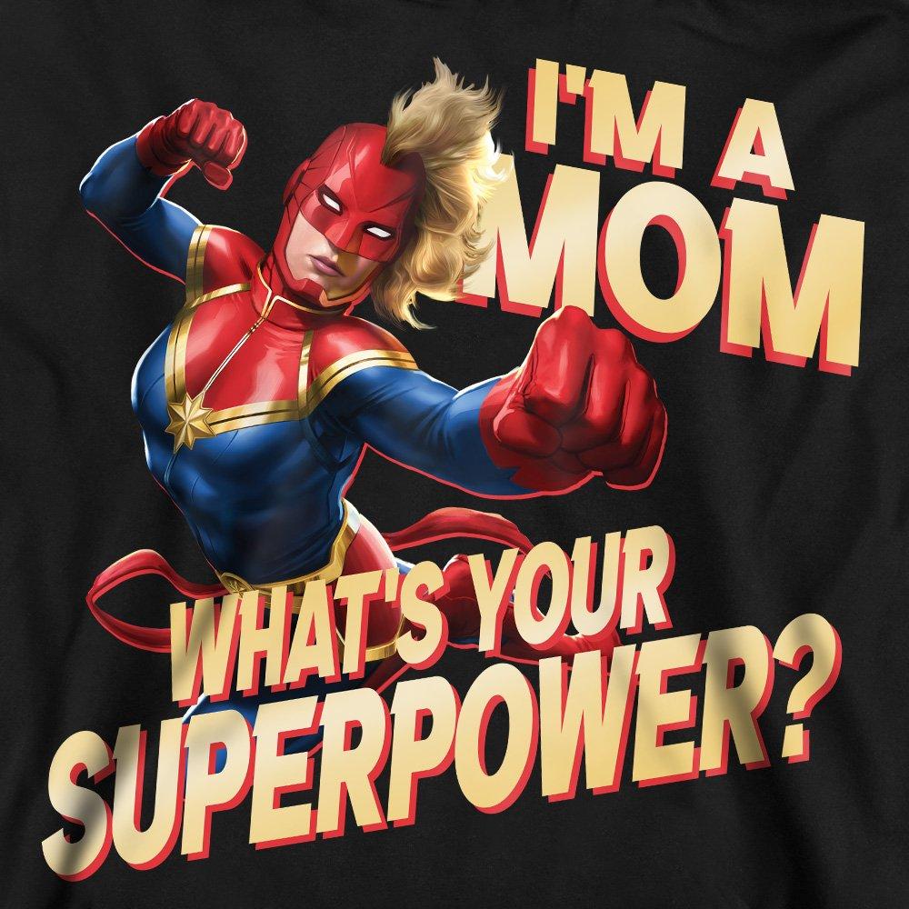 Black - Marvel - Captain Marvel Mothers Day Mom Superpower Sweatsh - 2