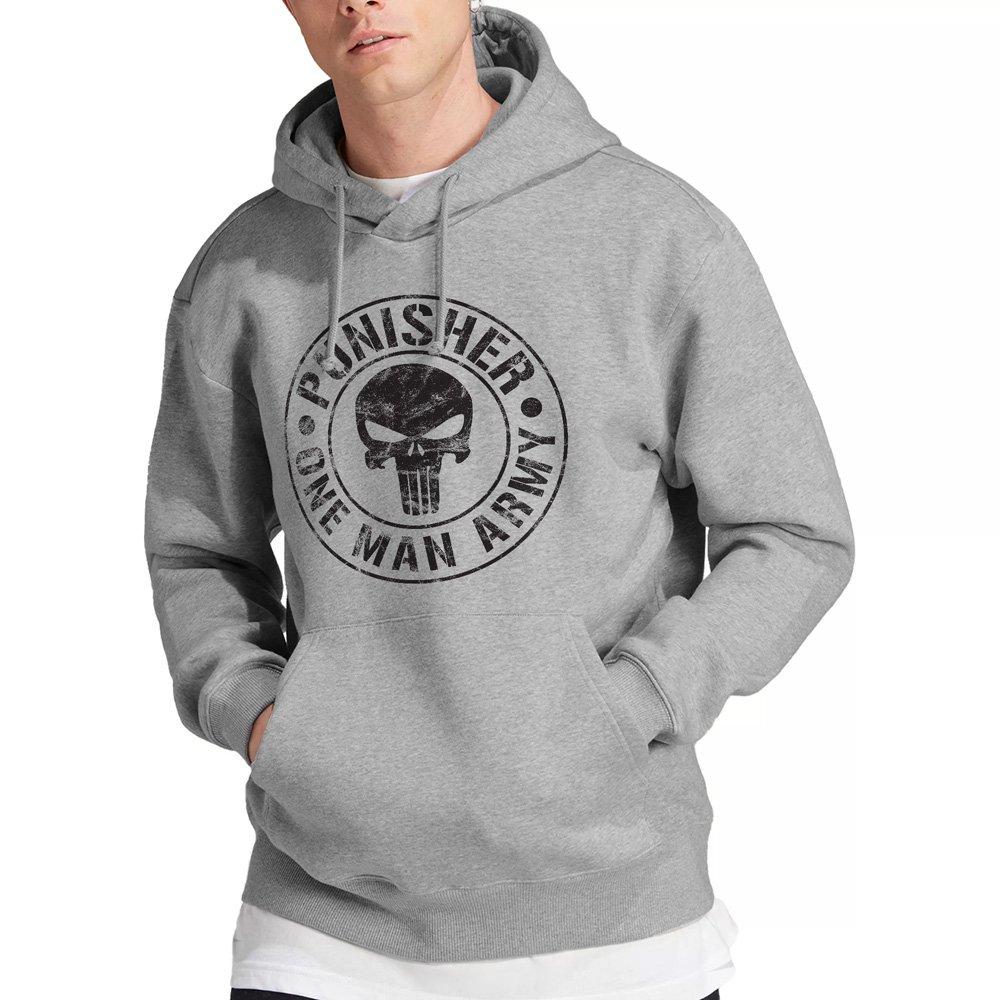 Mid Grey - Marvel - Marvel One Man Army Cotton Hoodie Mid Grey - 1