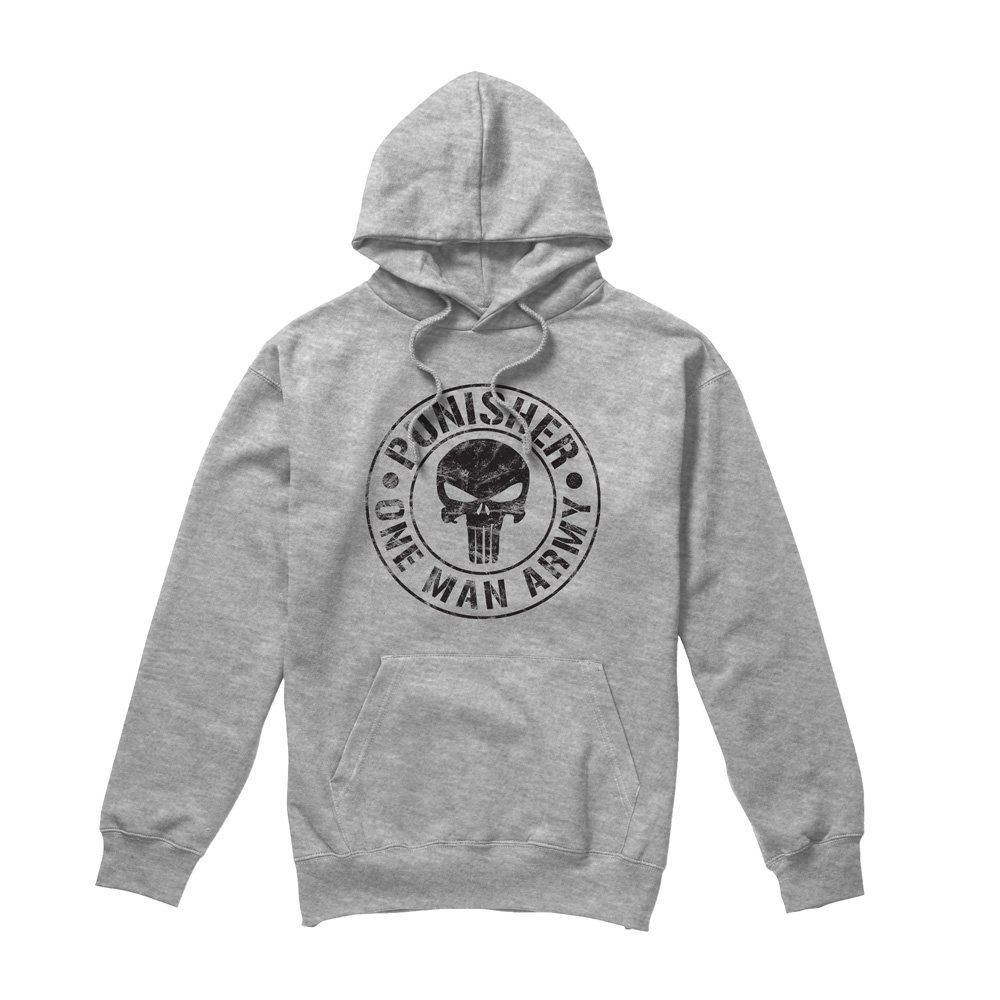 Mid Grey - Marvel - Marvel One Man Army Cotton Hoodie Mid Grey - 4