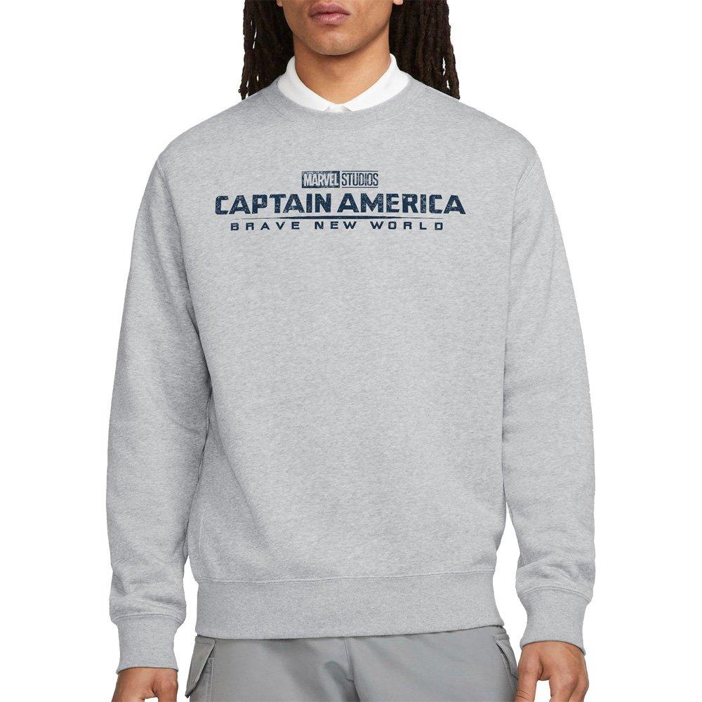 Light Grey - Marvel - Captain America Brave New World Distressed Logo Sw - 1