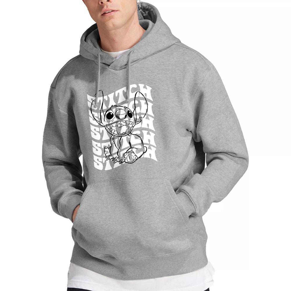 Light Grey - Disney - Lilo & Stitch Sketch Name Repeat Hoodie Light Grey - 1