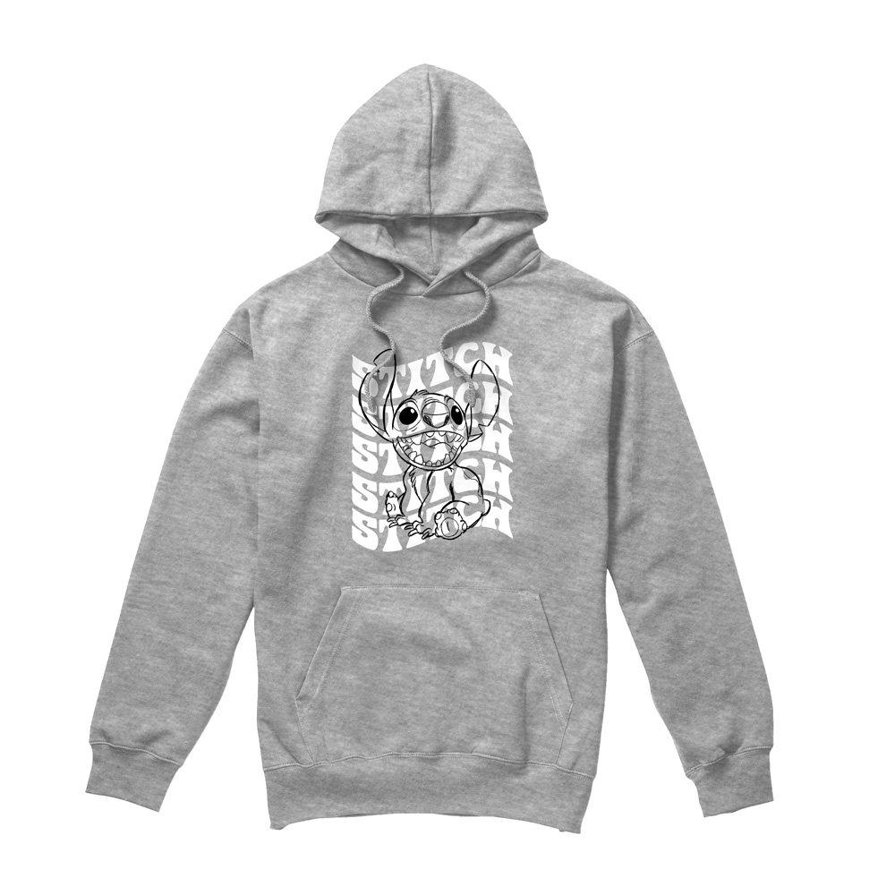 Light Grey - Disney - Lilo & Stitch Sketch Name Repeat Hoodie Light Grey - 4
