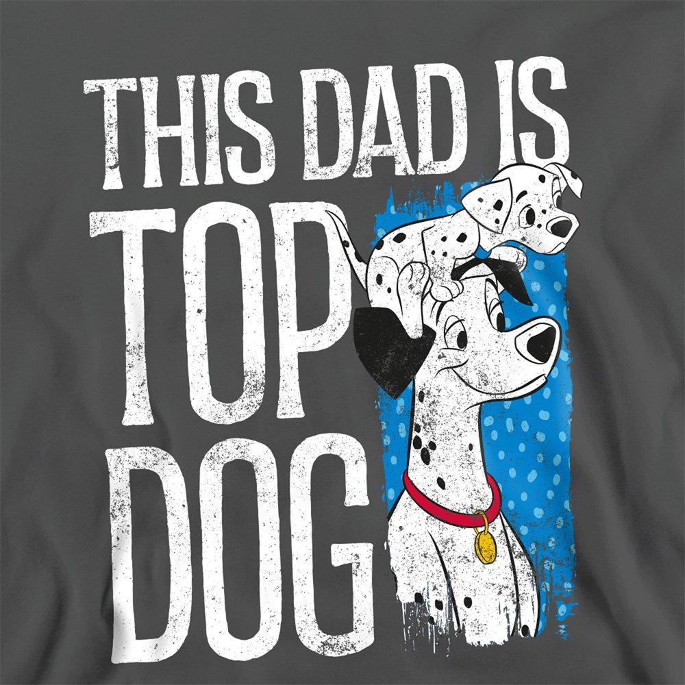 Light Grey - Disney - 101 Dalmatians This Dad Is Top Dog Sweatshirt Lig - 2