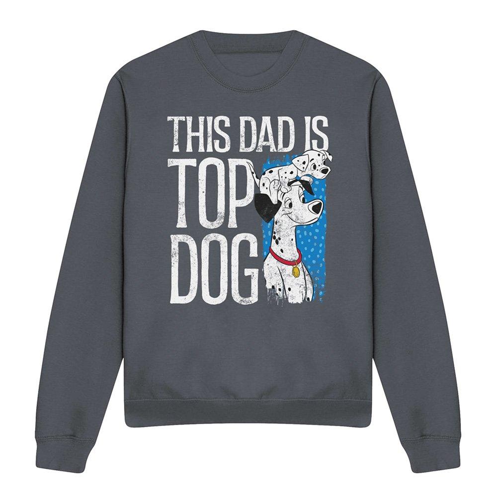 Light Grey - Disney - 101 Dalmatians This Dad Is Top Dog Sweatshirt Lig - 4