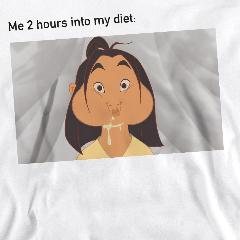 White - Disney - Mulan Diet Fail Meme Sweatshirt White - 2