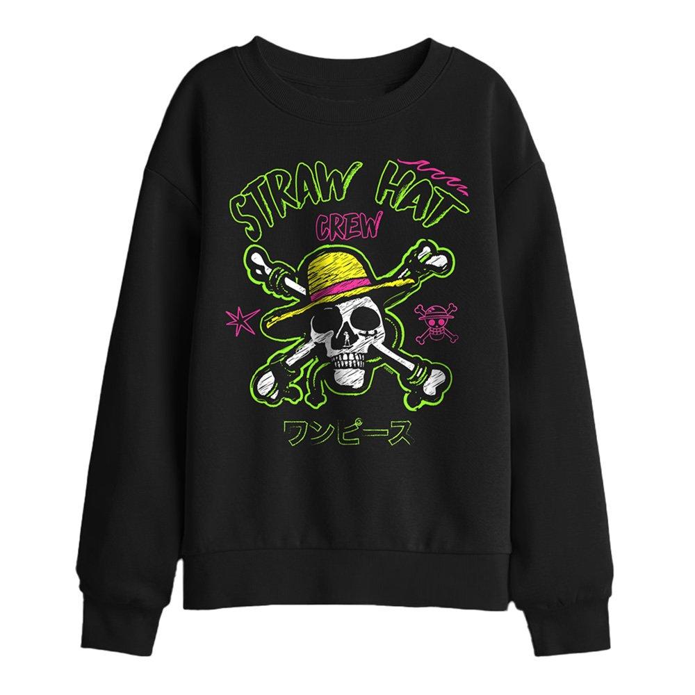 Black - One Piece - One Piece Sketch Skull And Cross Bones Kids Sweats - 1