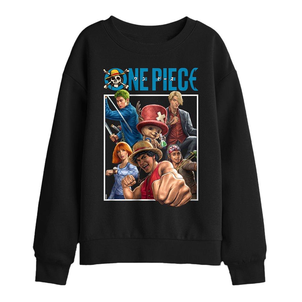 Black - One Piece - One Piece Group Box Kids Sweatshirt Black - 1