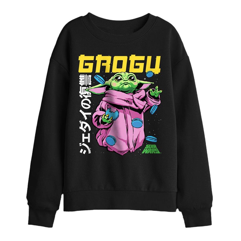 Black - Star Wars - The Mandalorian Grogu Neon Macarons Kids Sweatshir - 1