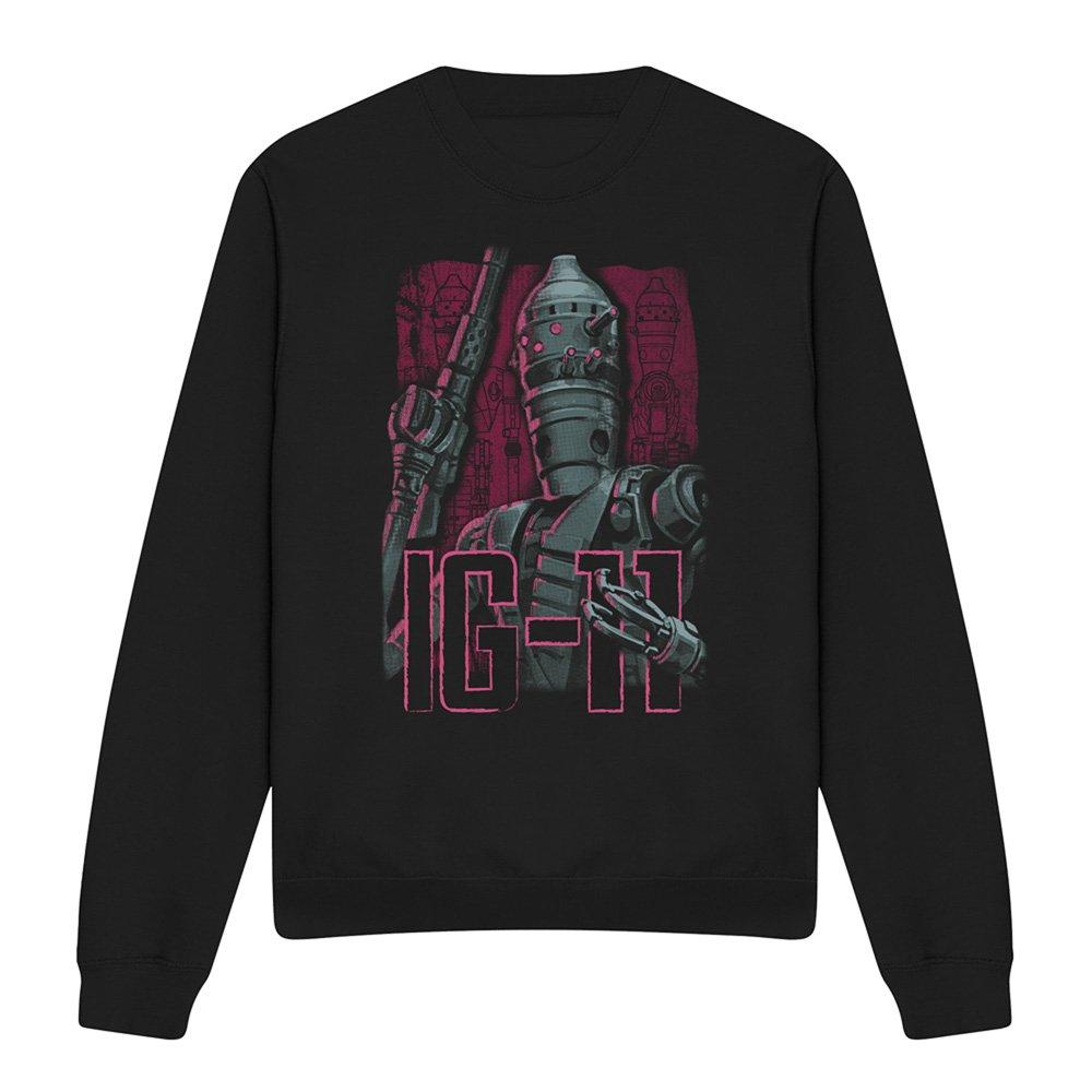 Black - Star Wars - The Mandalorian Bounty Hunter Ig11 Sweatshirt Bla - 4