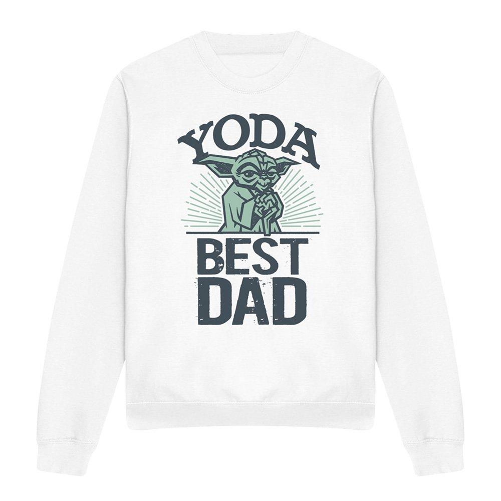 White - Star Wars - Star Wars Fathers Day Yoda Best Dad Sweatshirt - 4