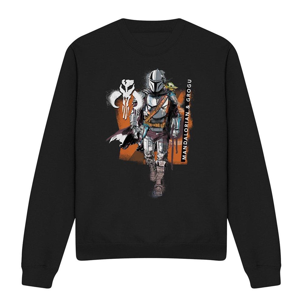 Black - Star Wars - The Mandalorian Grogu Graffiti Spray Pair Sweatshi - 4