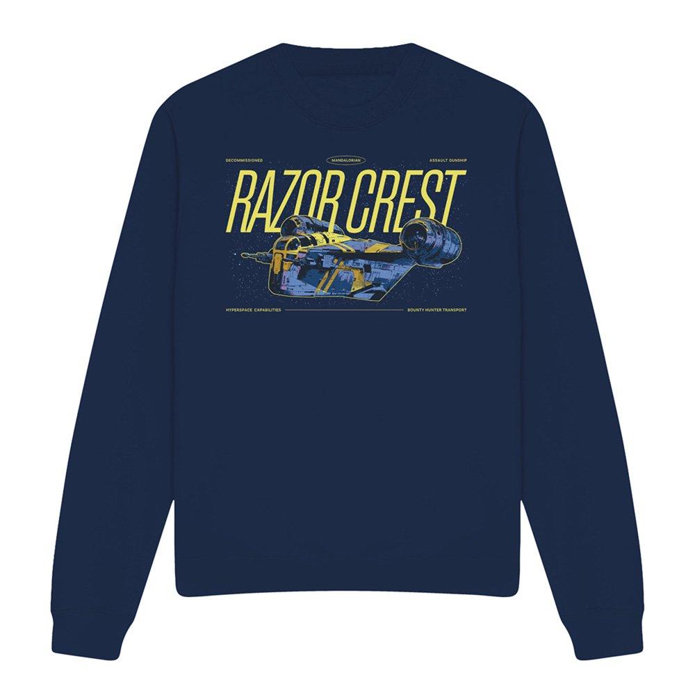 Navy - Star Wars - The Mandalorian Grogu Razor Crest Gunship Sweatshi - 4