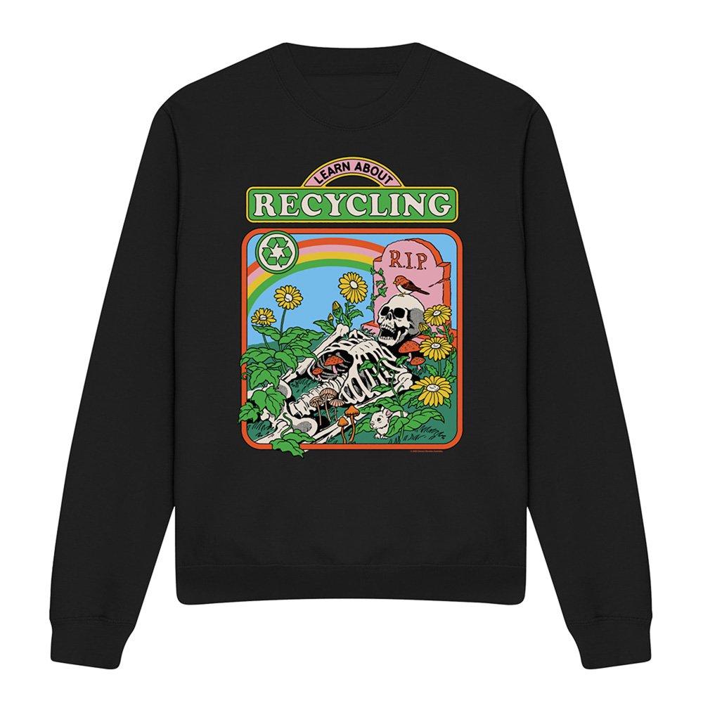 Black - Steven Rhodes - Steven Rhodes Learn About Recycling Sweatshirt Bl - 4