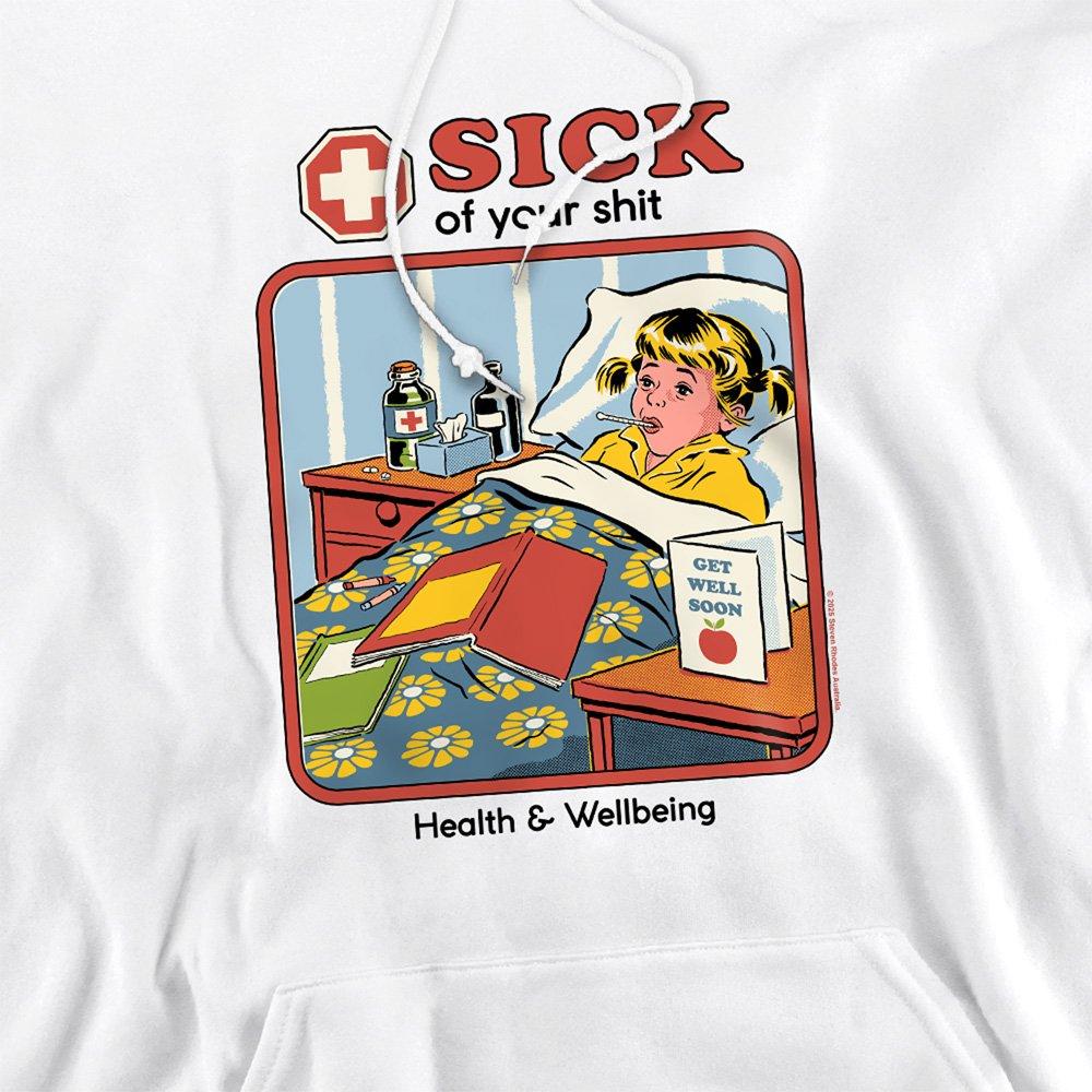 White - Steven Rhodes - Steven Rhodes Sick Of Your Sh Hoodie White - 2