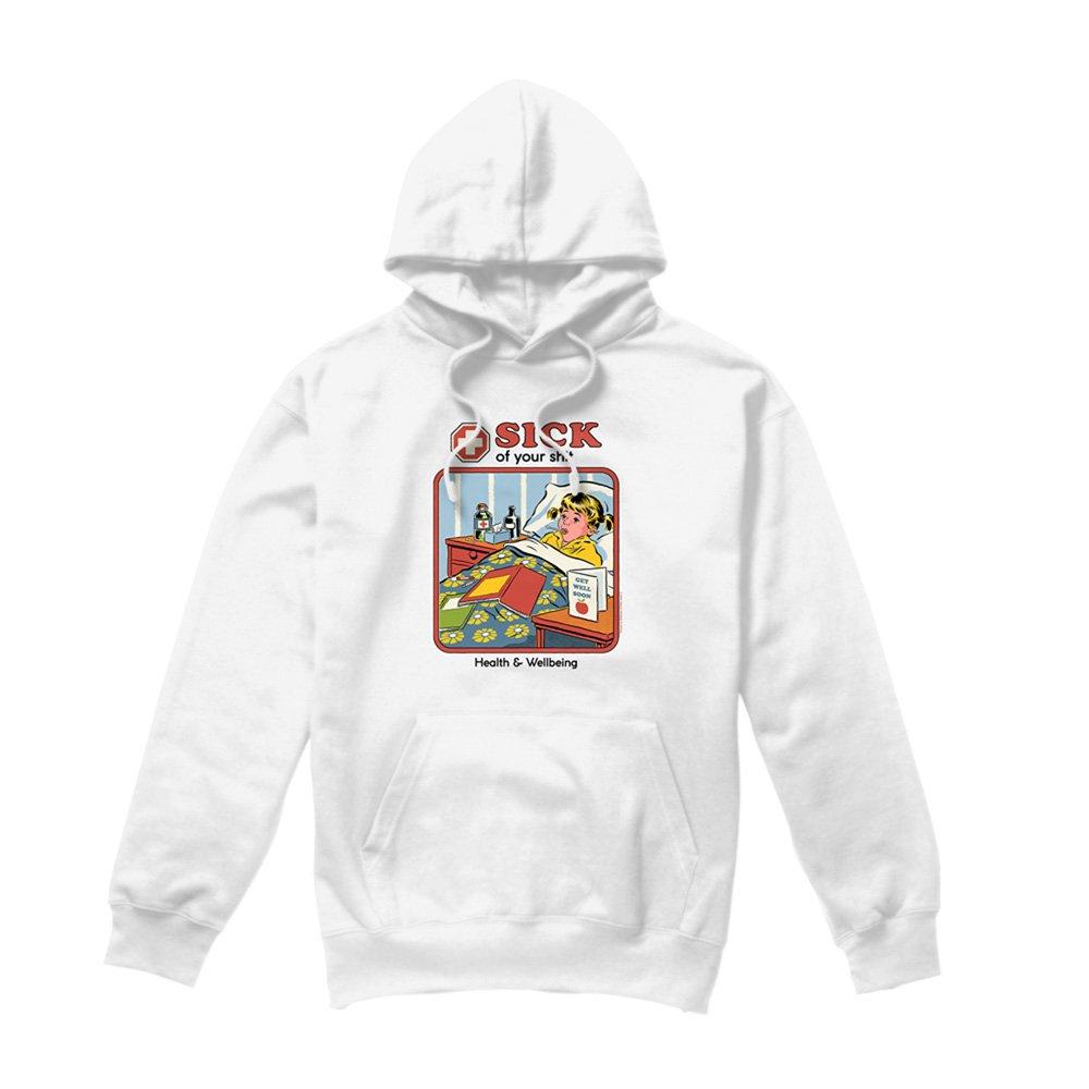 White - Steven Rhodes - Steven Rhodes Sick Of Your Sh Hoodie White - 4